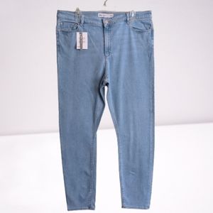 ASOS Jeans Blue Denim High Rise Stretchy Light Wash Size 36/…